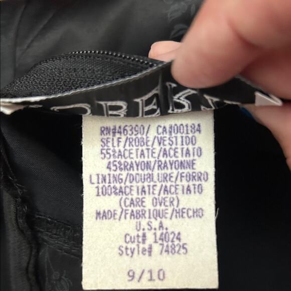 Vintage Roberta Qipao Black Mini Dress, Looks Great on! Size Medium - Picture 12 of 12